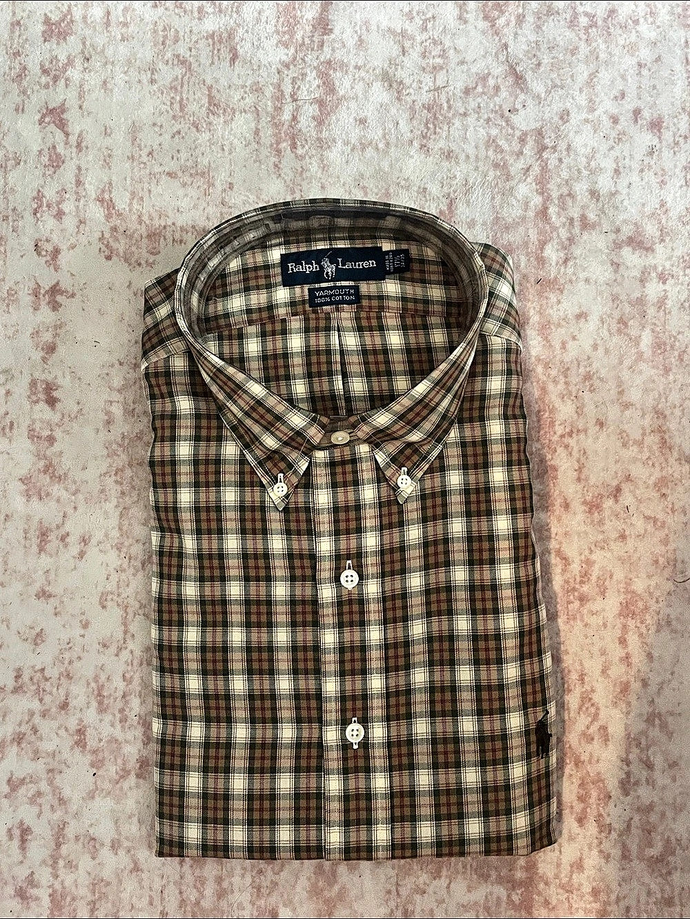 Ralph Lauren Yarmouth Plaid Button-Down Shirt Medium